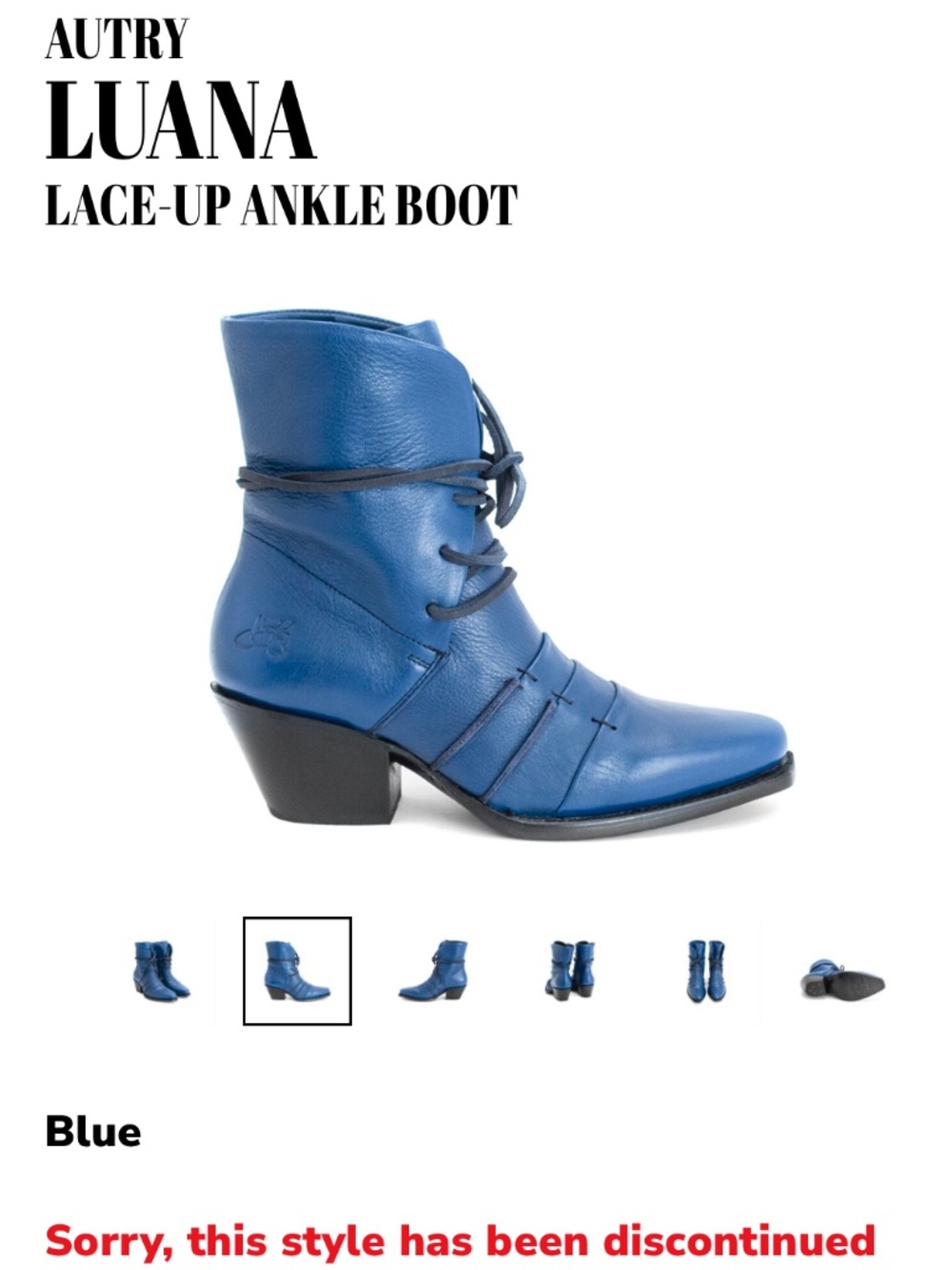 Fluevog Luana blue boots woman’s 7